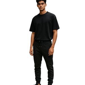Switch Remarkable‎ Mens Sz S Shirred Leg Detail Black Jogger Pants Goth Grunge